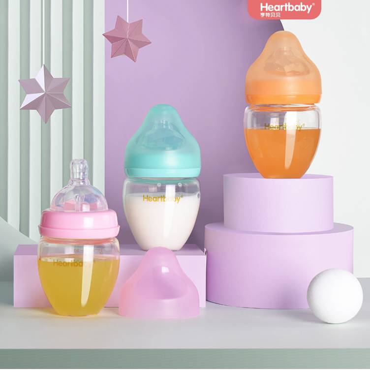 亨特贝贝Heartbaby 钻石初生玻璃奶瓶100ml
